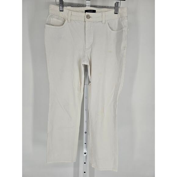 Chaps Womens Sz 6 Classic Bootcut Denim Jeans Solid White - Picture 1 of 4
